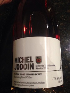 Michel Jodoin Cidre Léger Rosé  Mousseux 2014